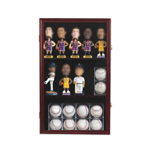 Custom Wooden 98% UV protection Bobble Head Figurine Display Case Holder Wall